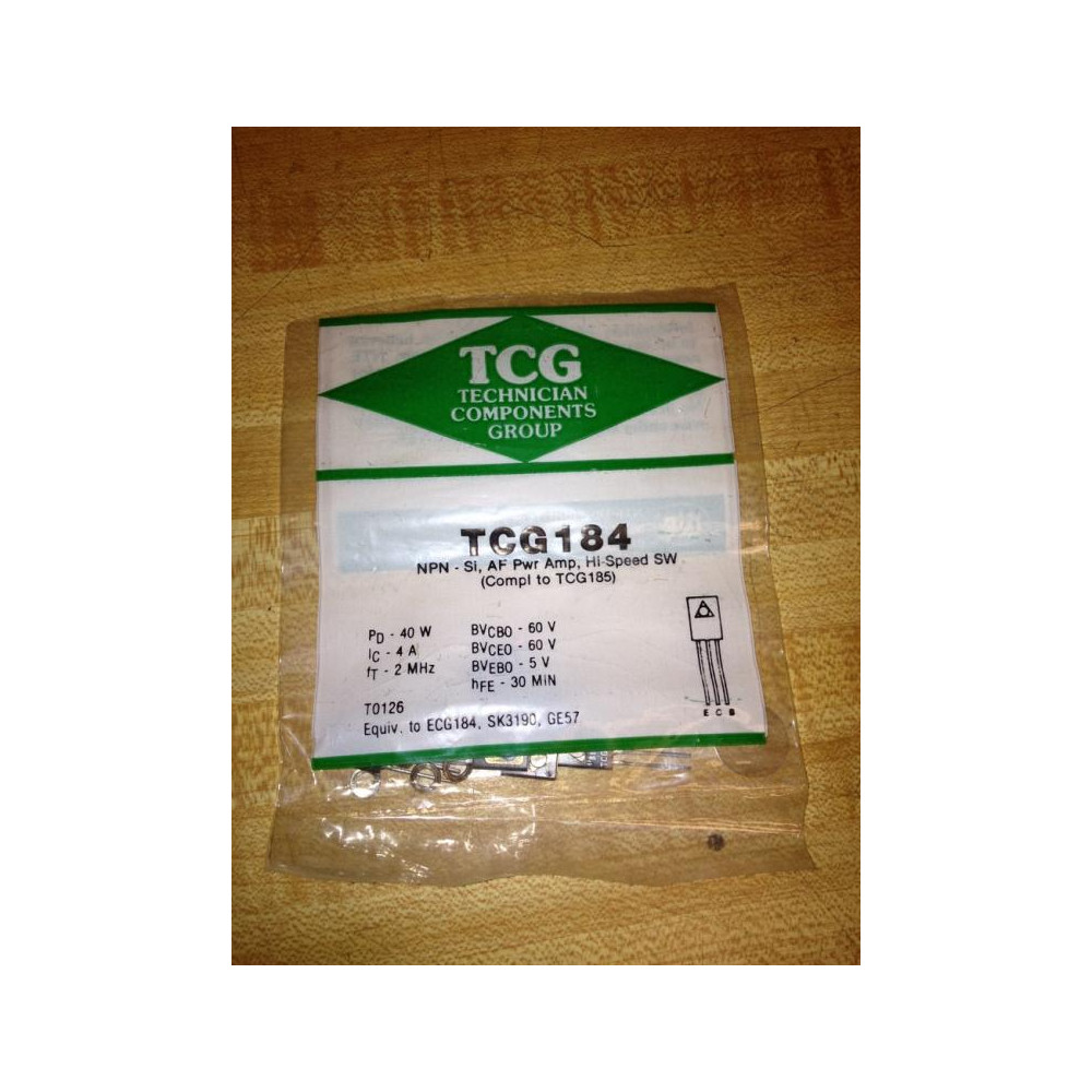Technician Components Group TCG184 NPN Si AF Power Amp High Speed SW (Pack of 6)