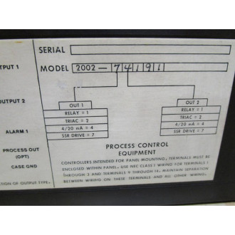 Chromalox 2002 Model Controller - Used