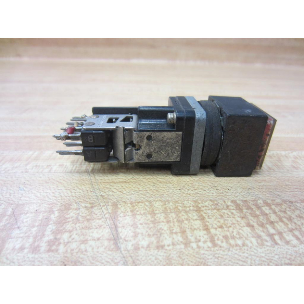 Micro Switch PMHC Honeywell Push Button Red Lens - Used