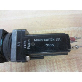 Micro Switch PMHC Honeywell Push Button Red Lens - Used