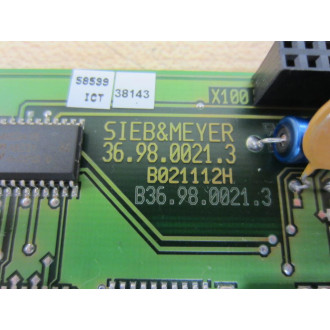 Sieb & Meyer 36.98.0021.3 369800213 B021112H Board 1000155898 - Used