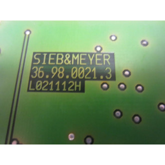 Sieb & Meyer 36.98.0021.3 369800213 B021112H Board 1000155074 - Used