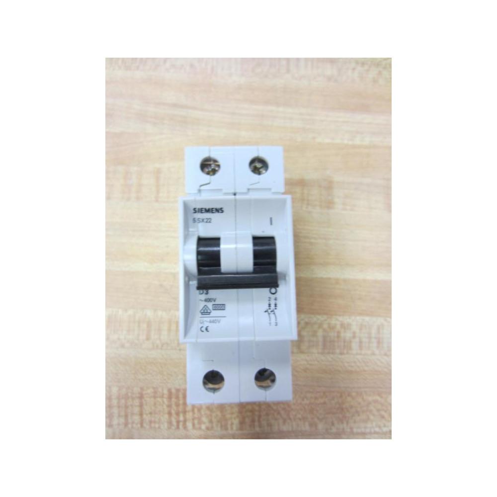 Siemens 5SX22 Circuit Breaker -D3 3A 5SX22-D3 3A - Used