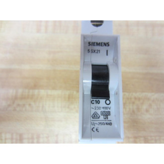 Siemens 5 SX21-C10 10A Circuit Breaker 5SX21 5SX21-C10 10A - Used