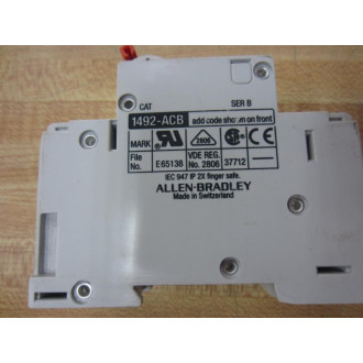 Allen Bradley 1492-ACBH1 Circuit Breaker 1492 ACBH1 15A Series B H 150 - Used