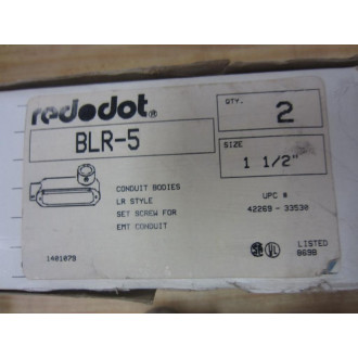 Red Dot BLR-5 Conduit Bodies BLR5 Size:12 LR (Pack of 2)