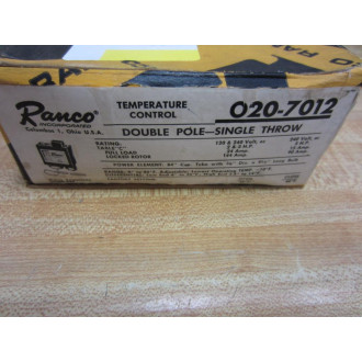 Ranco 020-7012 O207012 Temperature Control
