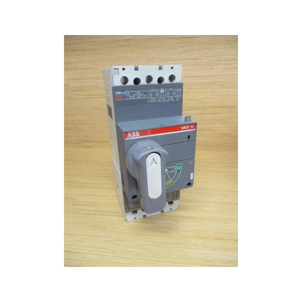 ABB S4N SACE PR211 Circuit Breaker S4NSACEPR211 100 AMP, Chipped - Used ABB S4N SACE PR211 Circuit Breaker S4NSACEPR211 100 AMP, Chipped - Used