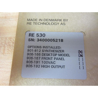 RE Technology RE 530 Panel 901-846 3400005218 - Used