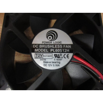 Power Logic PL60S12H Fan 2-12" 12V Tested - New No Box