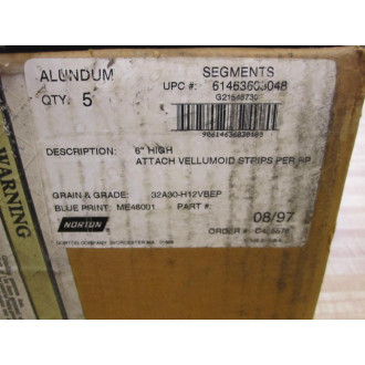 Norton 32A30-H12VBEP Alundum Segments 32A30H12VBEP (Pack of 5)