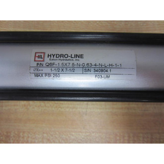 Hydro-Line Q6F-1.5x7.5-N-0.63-4-N-L-H-1-1 Cylinder - New No Box