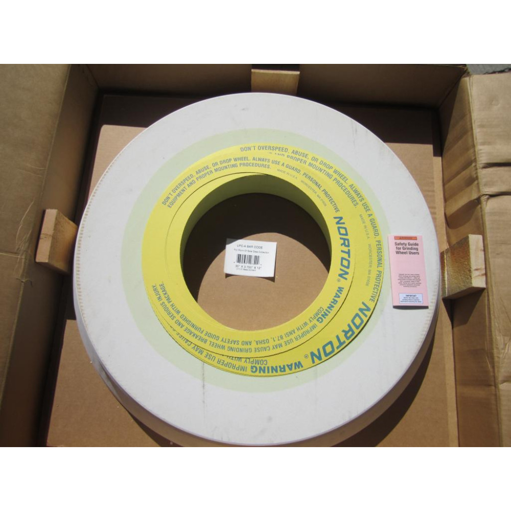 Norton 66253240754 Alundum Grinding Wheel 3NQ80-L10VS 30"x3.750"x12"