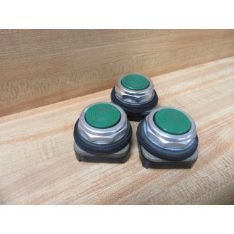 Allen Bradley 800T-A1 Push Button Green (Pack of 3) - Used