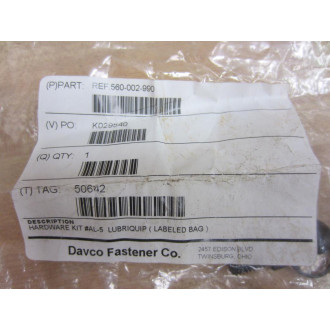 Davco Fastener Company 560-002-990 Hardware Kit 560002990