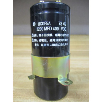 Hitachi HCG F5A Capacitor HCGF5A 2200 MFD 400VDC. - Used