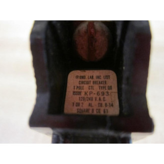 Square D KP-693 1 Pole Circuit Breaker Type QO - Used
