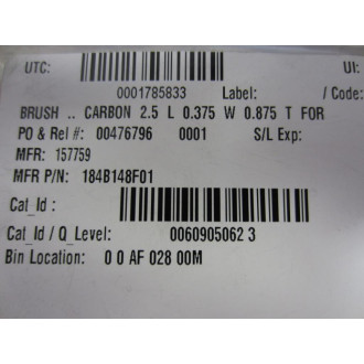 Dresser-Rand 184B148F01 Carbon Motor Brush (Pack of 2) - New No Box