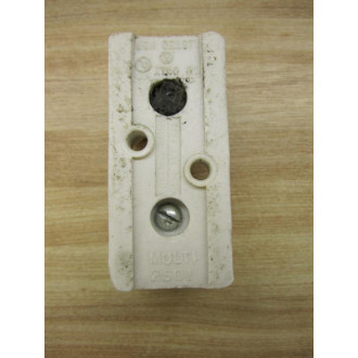 Union 2501 Ceramic Fuse Holder 0-30A 1-Pole - Used