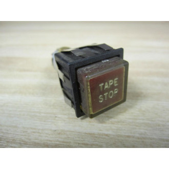 Dialight 513-0311-810 Switch 44A393658-001 Red 'TAPE STOP' Button - Used