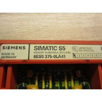 Siemens 6ES5 375-0LA41 Memory Module - Used