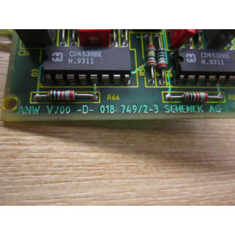 Carl Schenck ANW V700 -D- 018 7491-3 Circuit Board - Used
