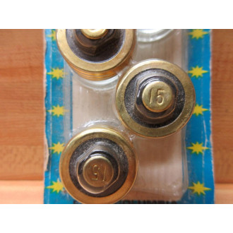 Eagle Electric 15A-125V Ferry Glass Plug Fuse 15A125V (Pack of 4)