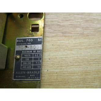 Allen Bradley 705-BOD23 Starter - Parts Only