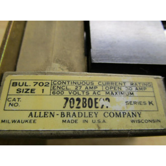 Allen Bradley 702B0E99 Starter 702BOE99 - Used
