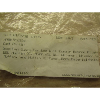 81F2738 Fan Guard - New No Box