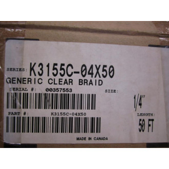 K3155C-04X50 Clear Braided Hose