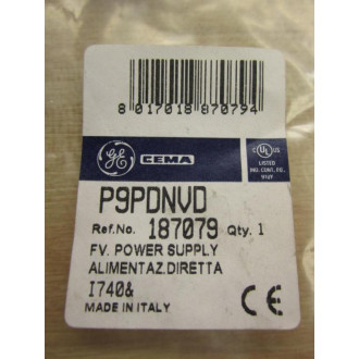 General Electric P9PDNVD Power Supply Illuminated Push Button