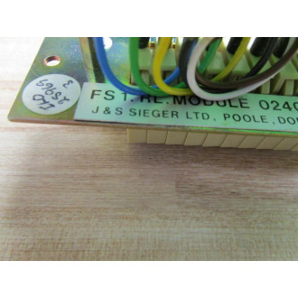 J & S Sieger 02401-A-0226 Relay Module - New No Box