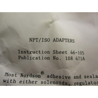 Nordson 272743B Pipe Adapter Installation Kit