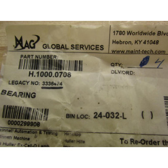 H.1000.0708 Needle Bearings (Pack of 4) - New No Box