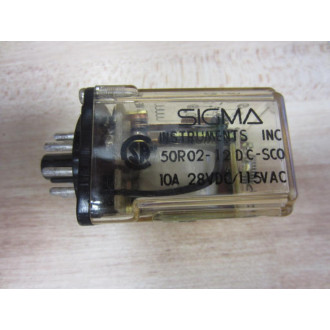 Sigma 50R02-12DC-SCO Relay 50R02-12DC-SC0 10A 28VDC115VAC - Used