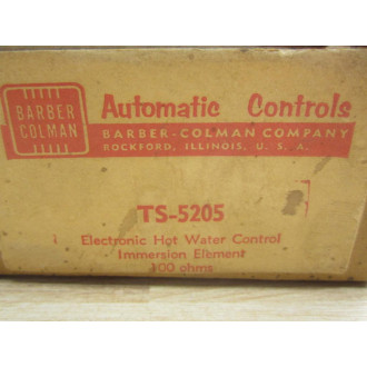 Barber Colman TS-5205 Electronic Hot Water Control Immersion Element