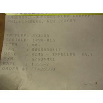 Ingersoll-Rand 675D4NX1 Impeller Ring