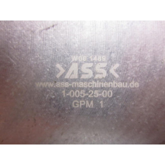 Automation Systems And Solution 1-005-25-00 Plate GPM1 - New No Box