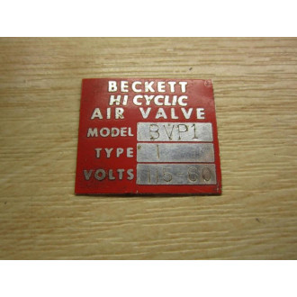 Beckett BVP1 Hi Cyclic Air Valve - New No Box