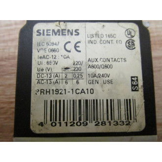 Siemens PRH1921-1CA10 Relay PRH19211CA10 - Used