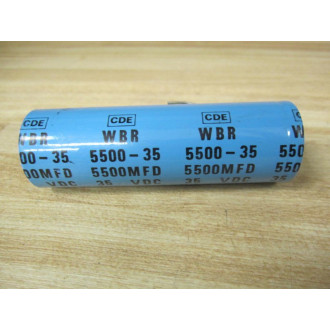 CDE WBR 5500-35 Capacitor WBR550035 5500MFD 35VDC - New No Box