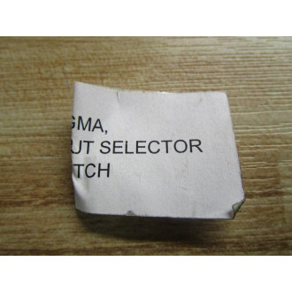 Sigma ECPL Lockout Selector Switch - New No Box