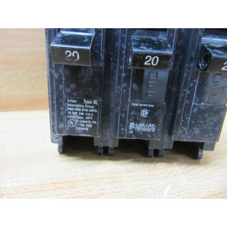 Siemens BL320 Circuit Breaker 20A 3P - Used