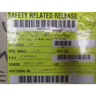 Sepco 0067780327 Gasket (Pack of 8)