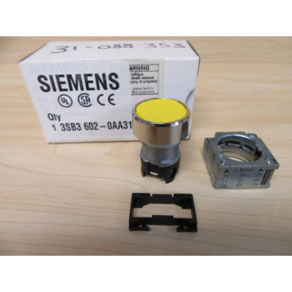 Siemens 3SB3602-0AA31-0CC0 Yellow 3SB36020AA310CC0 wBase,Clip