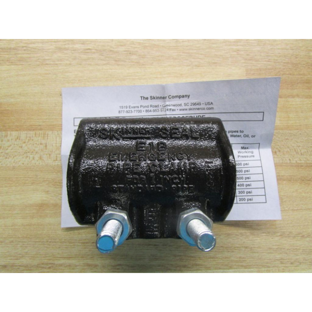 Skinner Seal E1B Pipe Clamp - New No Box