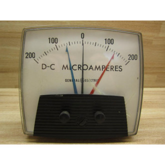General Electric 197 Meter 200-0-200 DC Microamperes - Used