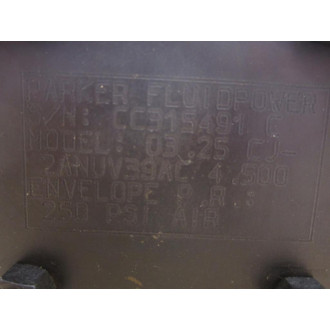 Parker 03.25 CJ2ANUV39AC 4.500 Cylinder - Used