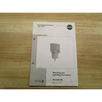 Samson EB 8340 EN Manual For Electrohydraulic Actuator Type 3274 - Used